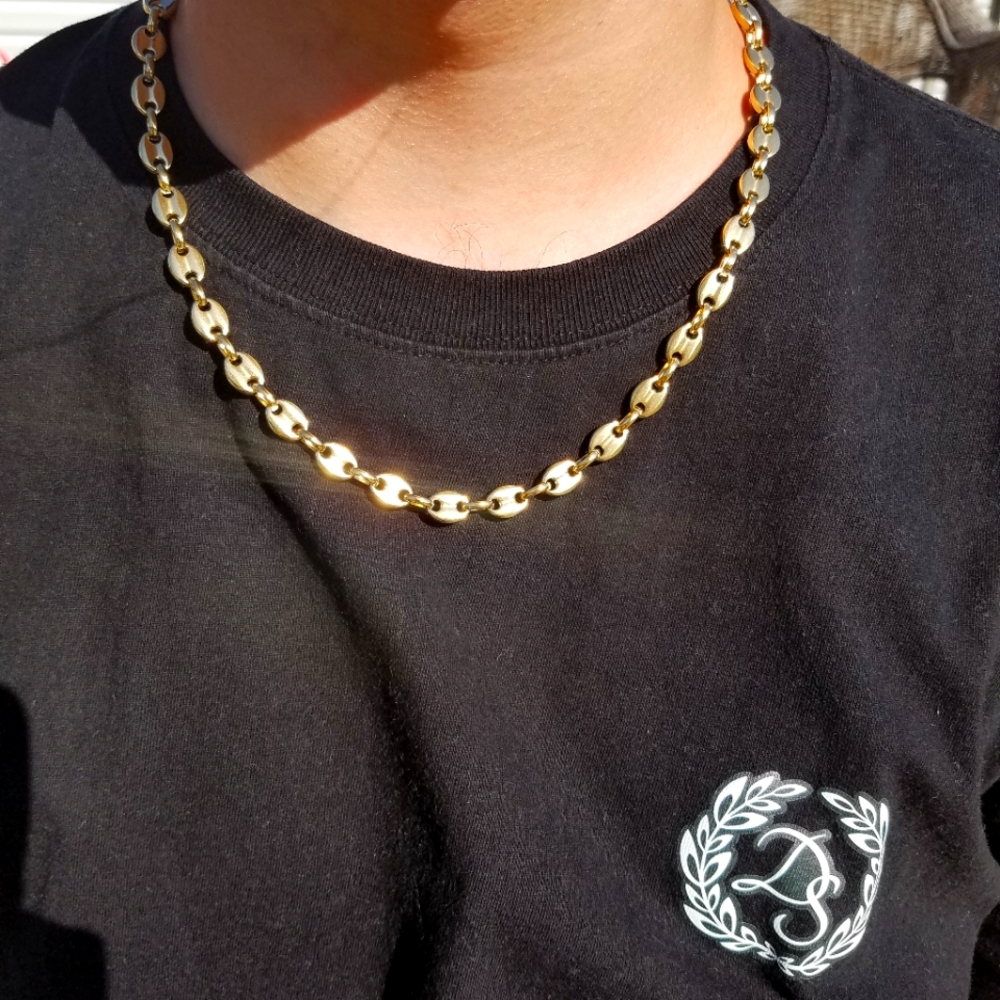 Gold Chain 14k Gold Coffee Bean Chain